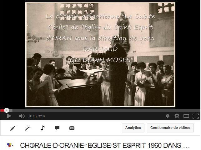VIDEO CHORALE D ORANIE- EGLISE ST ESPRIT 1960 DANS GO DOWN MOSES .JPG